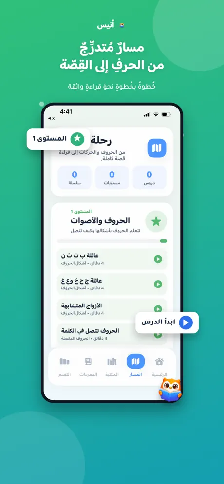 مسار القراءة المتدرّج من الحرف إلى القصة
